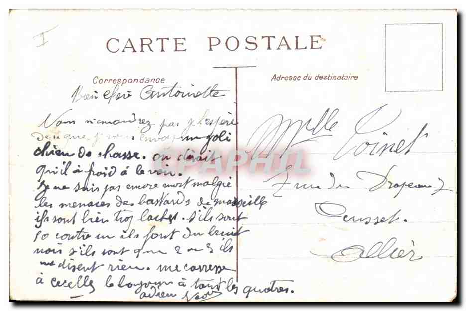 Chien de chasse — Dachshund noir — éditeur Paliché, n° de série non visible — Achterkant