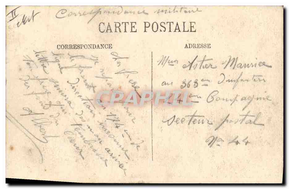 Antike Ansichtskarte Militaria Avignon Genie Sappeure graben eine Schützengraben — Rückseite