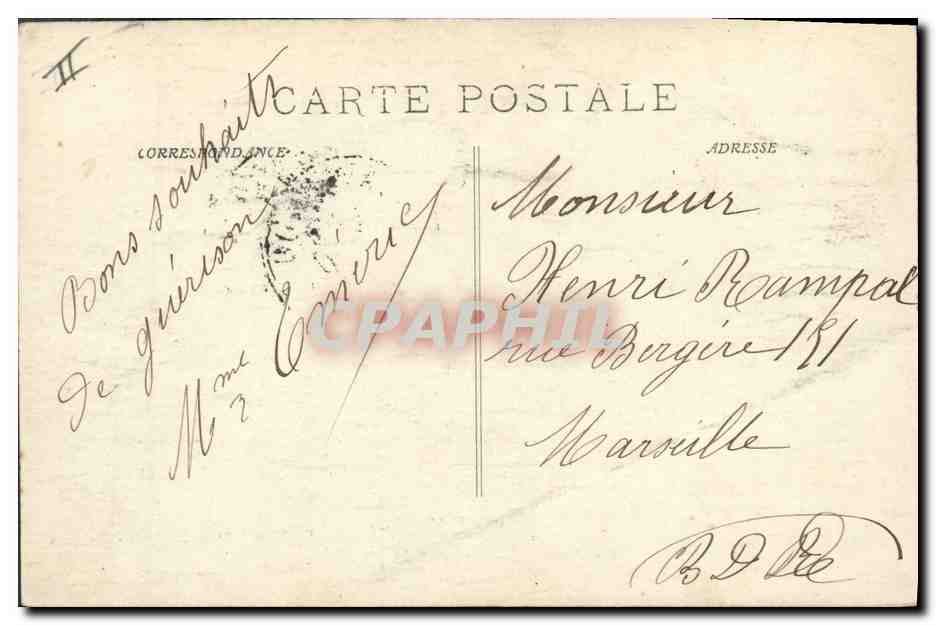 CPA Militaria Avignon Caserne du 7eme Genie — Rückseite