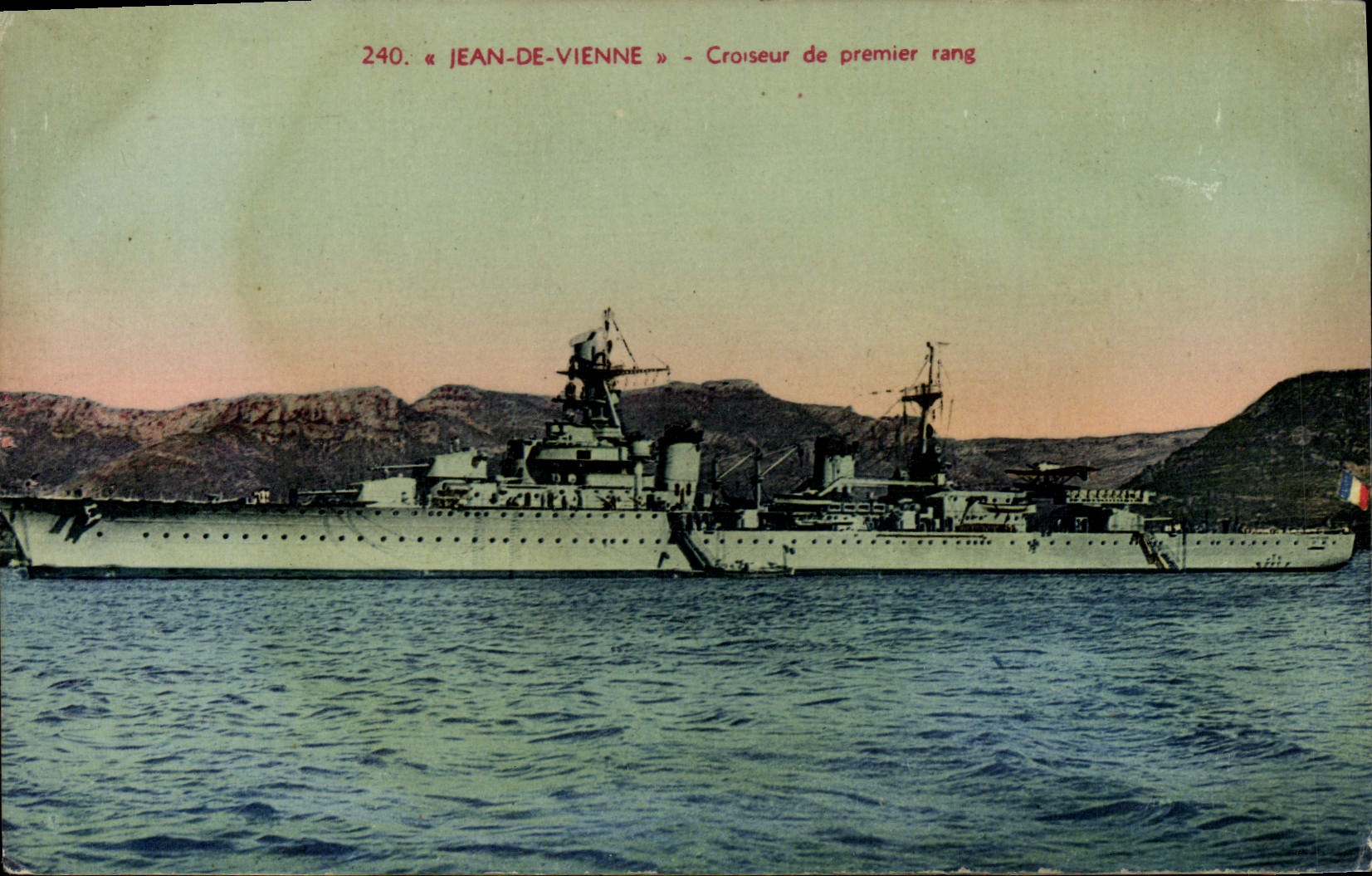 Croiseur « Jean-de-Vienne » — Croiseur de premier rang — Éditeur Bouvet-Sourde, Toulon (Var)