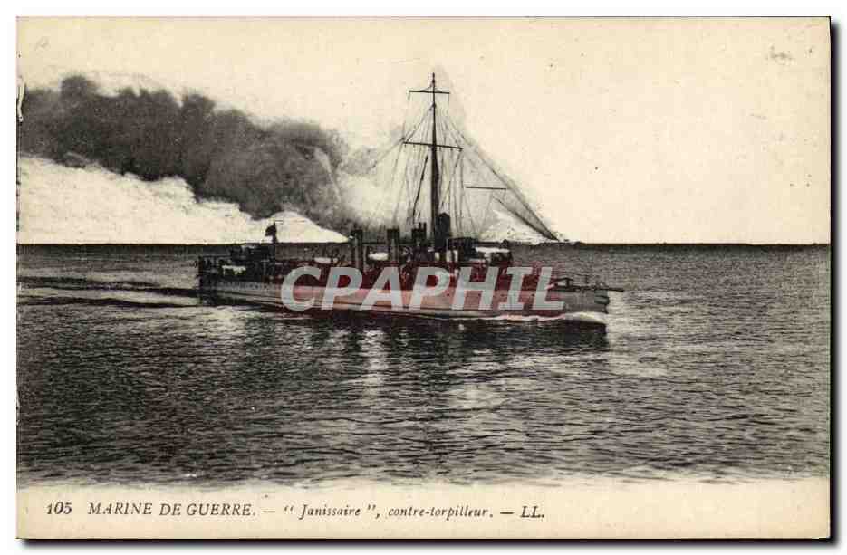 CPA Bateau Janissaire Contre torpilleur
