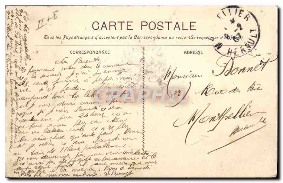 CPA Bateau La Jeanne d'Arc — Verso