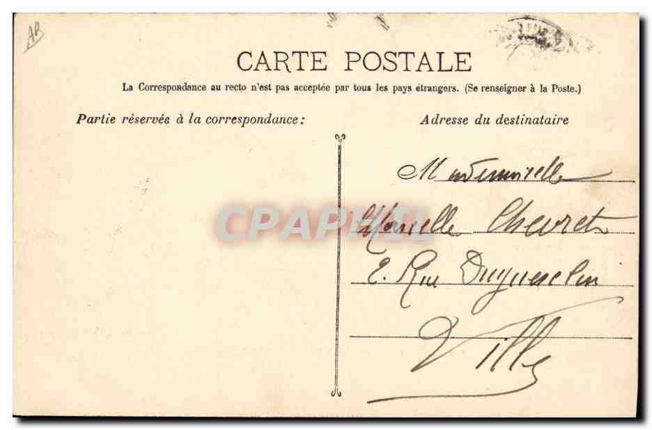 CPA Bateau La Jeanne d'Arc — Rückseite