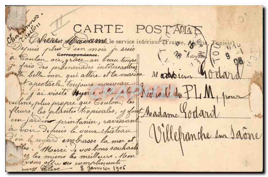 Jeanne d'Arc — Croiseur-Corseaire — Collection A. Coulurier — Verso