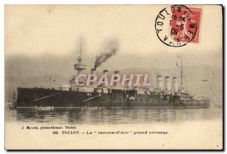 CPA Bateau Toulon La Jeanne d'Arc grand croiseur