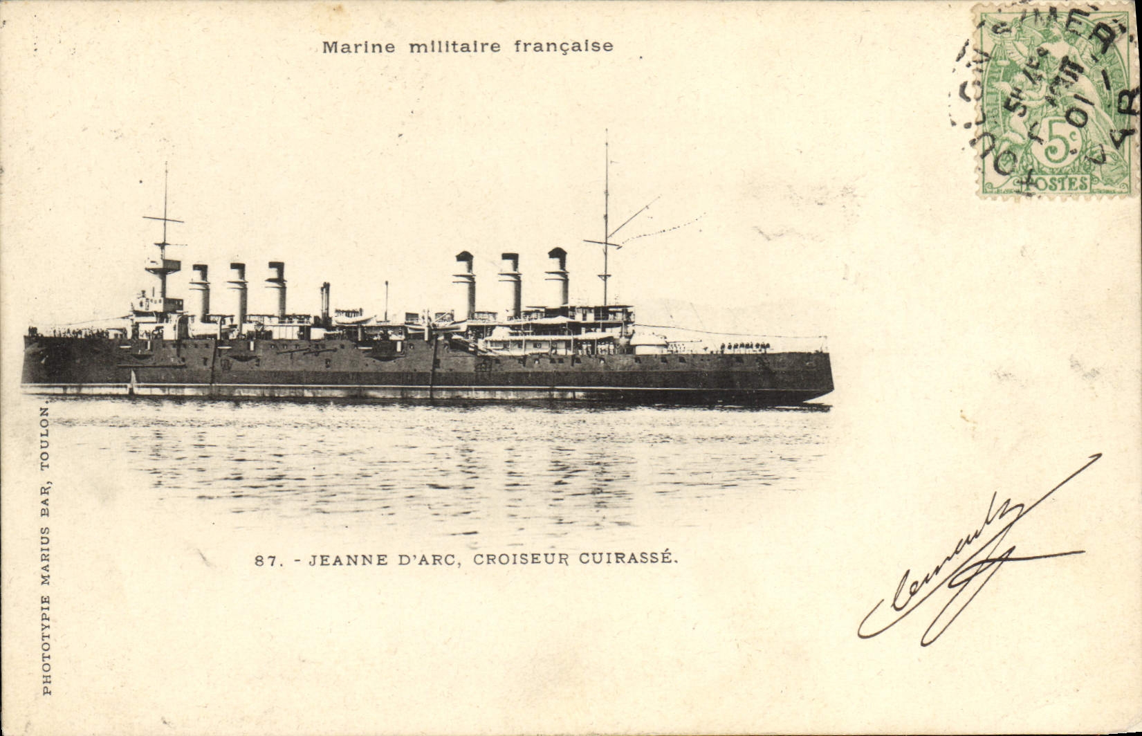 CPA Bateau La Jeanne d'Arc Croiseur Cuirasse
