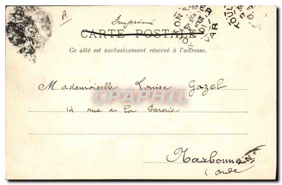 CPA Bateau La Jeanne d'Arc Croiseur Cuirasse — Verso