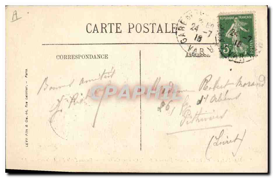 CPA Bateau La Jeanne d'Arc Croiseur Cuirasse Bateau Ecole des Aspirants — Verso