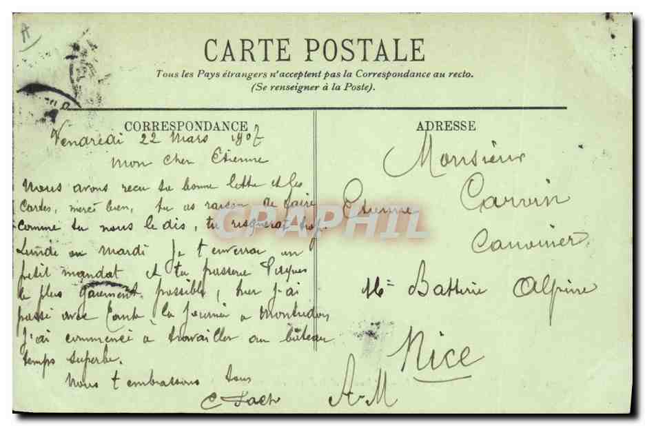 CPA Bateau La Jeanne d'Arc Croiseur Cuirasse — Verso