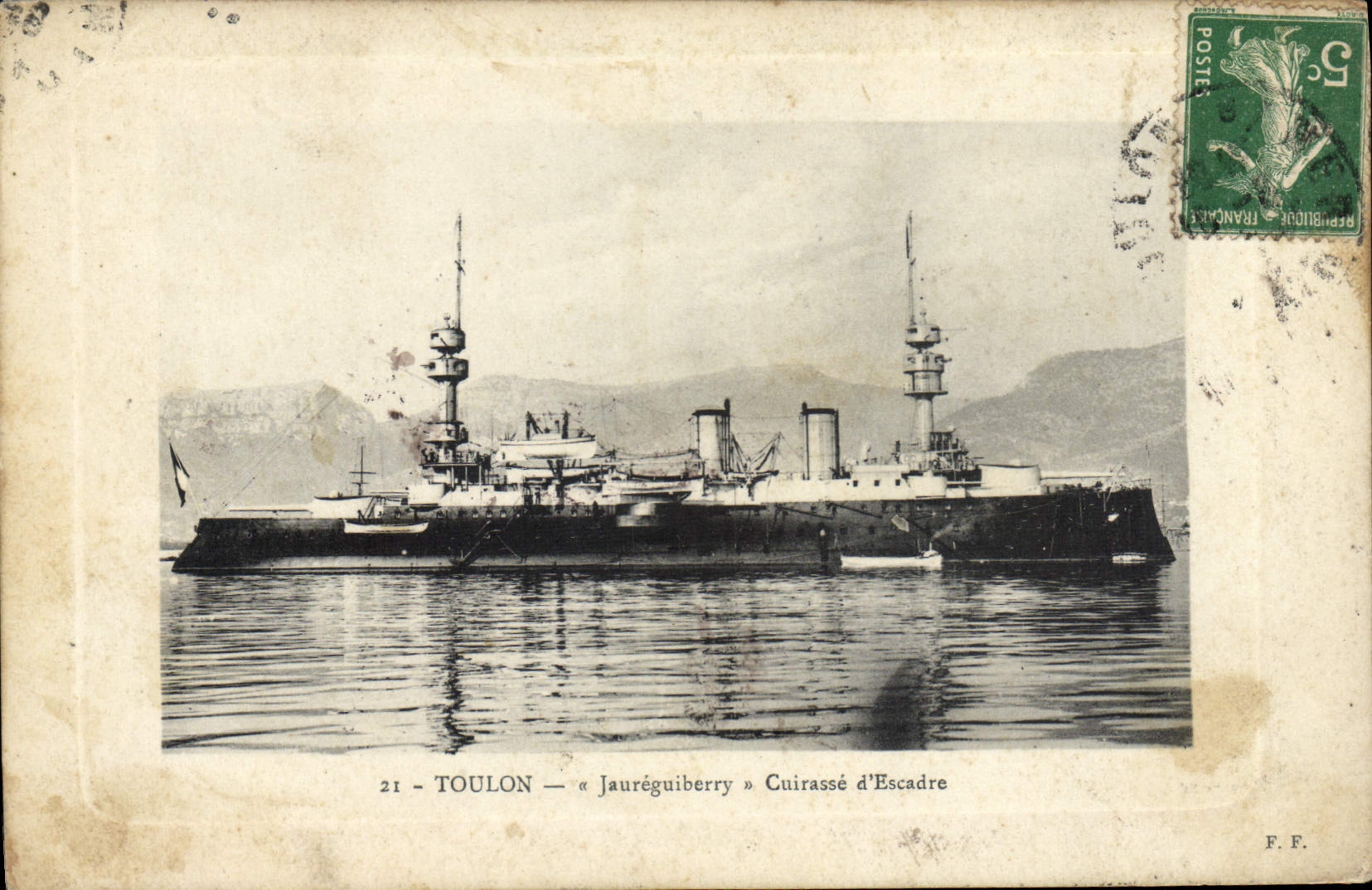 CPA Bateau Toulon Jaureguiberry Cuirasse d'escadre