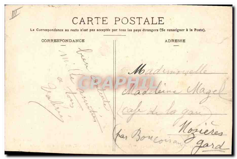 CPA Bateau Le Jean Bart Croiseur de 1ere classe perdu le 12 fevrier 1907 sur la Cote de Barbarie — Verso