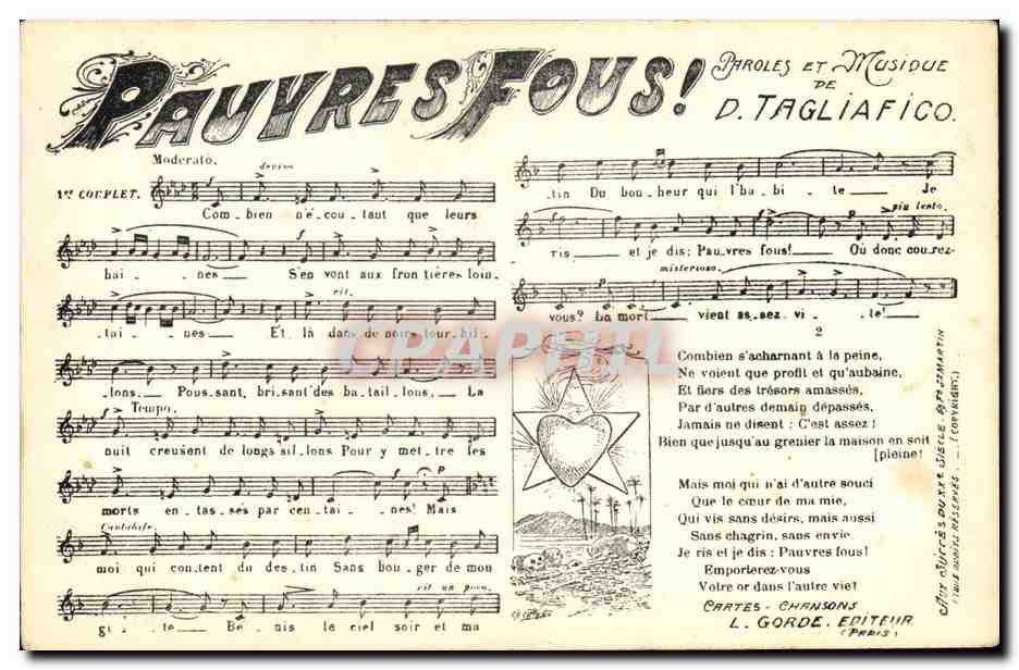 CPA Pauvres Fous Tagliafico 