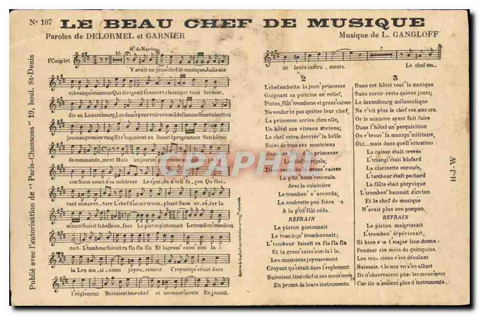 CPA Le plus beau chef de musique