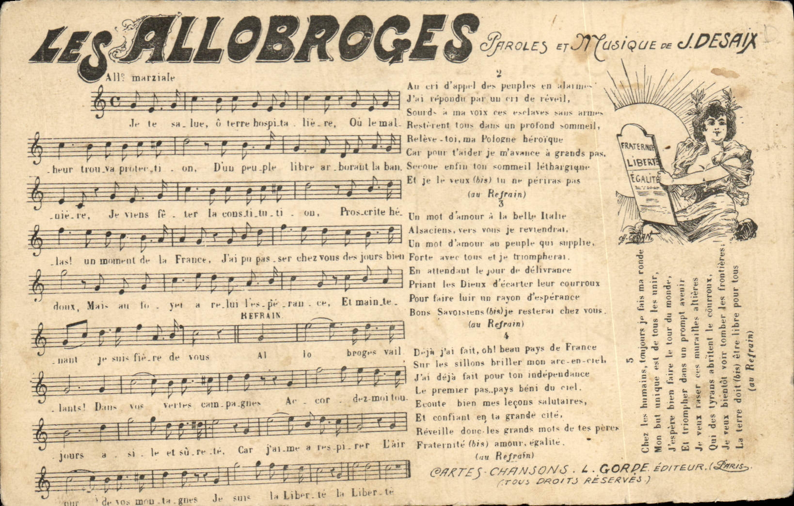 Les Allobroges — Marche — L. Gorpe Éditeur (Paris)