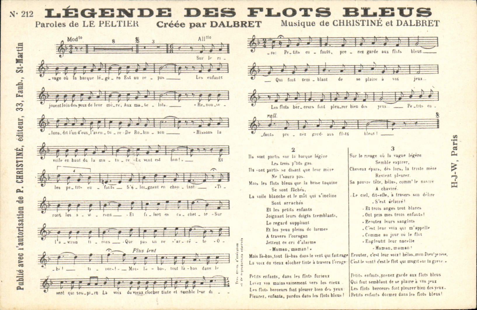 CPA Legende des flots bleus Le Peltier DAlbret Christine Dalbret 
