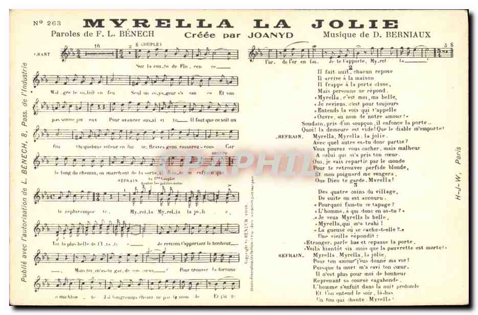 CPA Myrella la Jolie Benech Joanyd Berniaux 