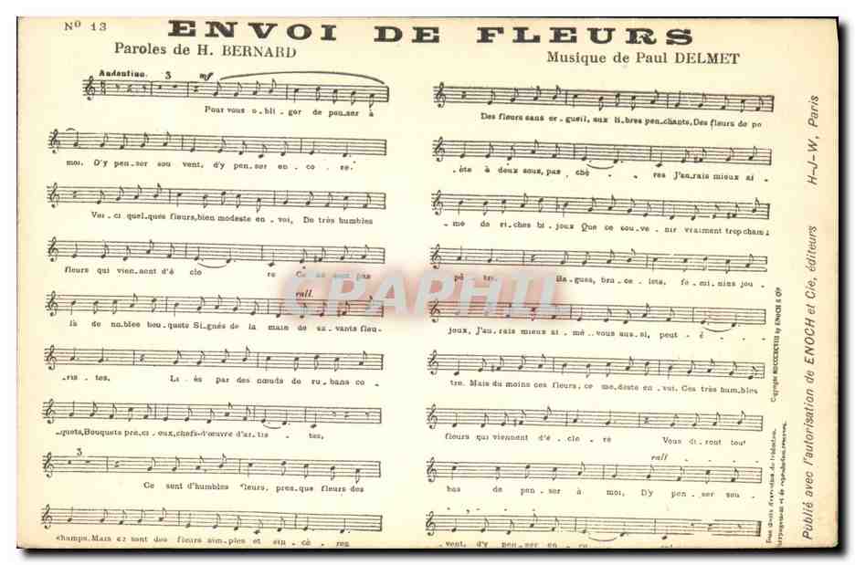 CPA Envoi de fleurs Bernard paul Delmet 