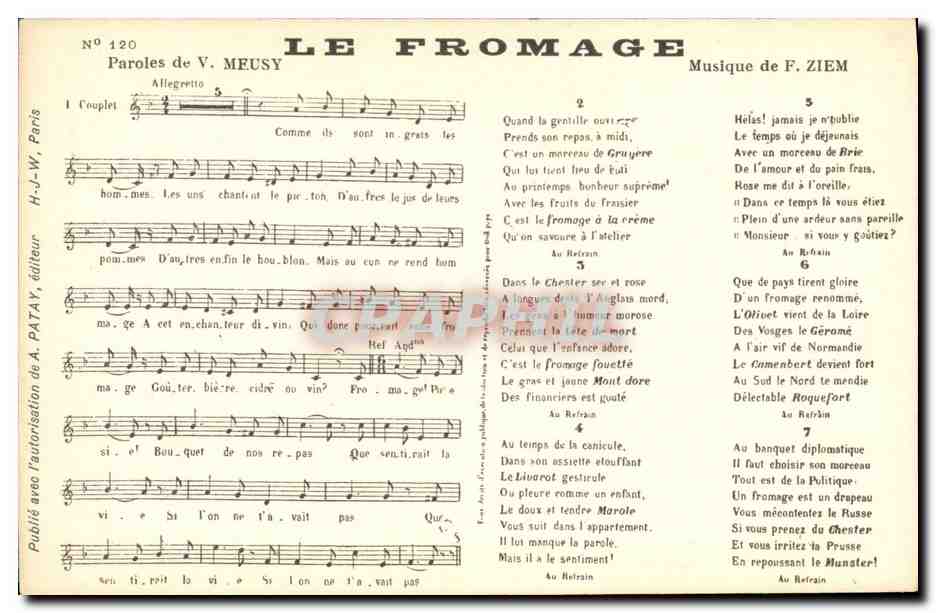 CPA Le fromage Meusy Ziem 