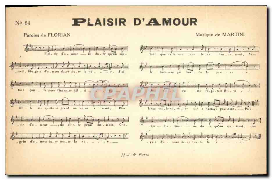CPA Plaisir d'amour Martini Florian 
