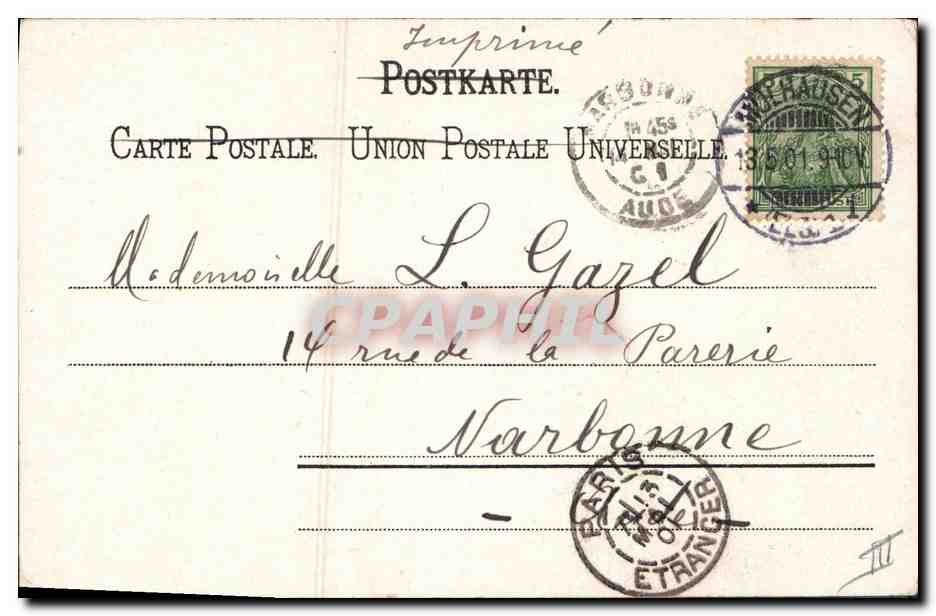 CPA Folklore Alsace Lorraine  — Verso