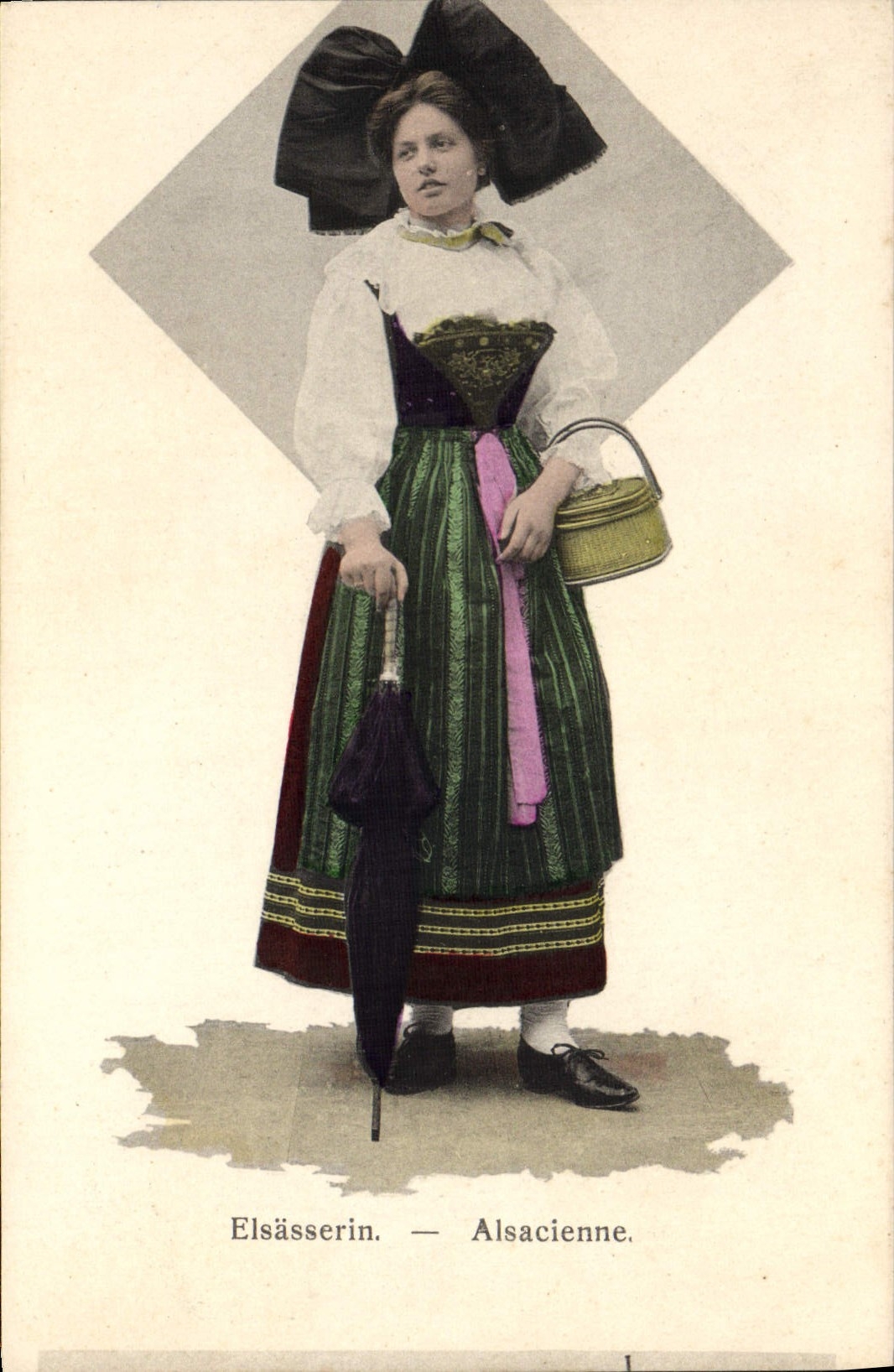 CPA Folklore Alsace Alsacienne 