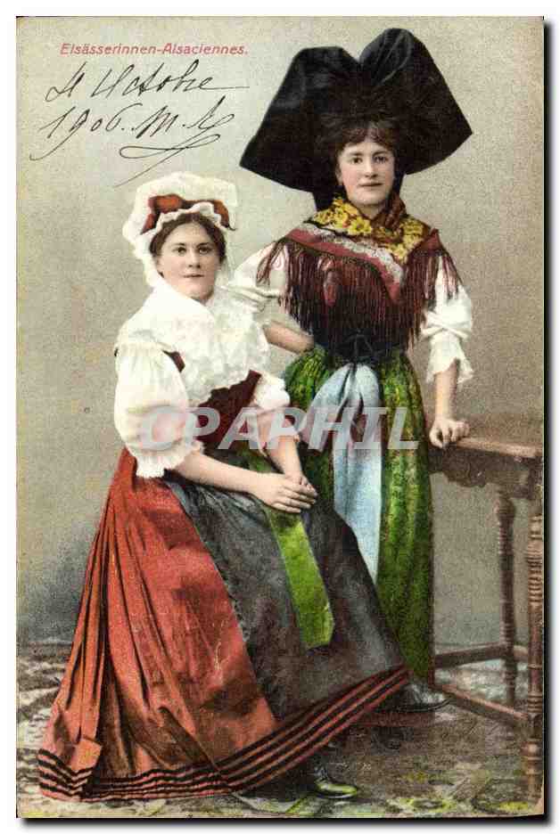 CPA Folklore Alsace Alsaciennes 
