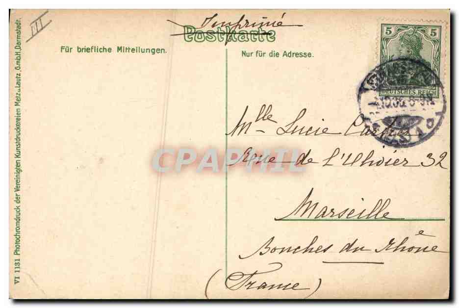 CPA Folklore Alsace Alsaciennes  — Verso