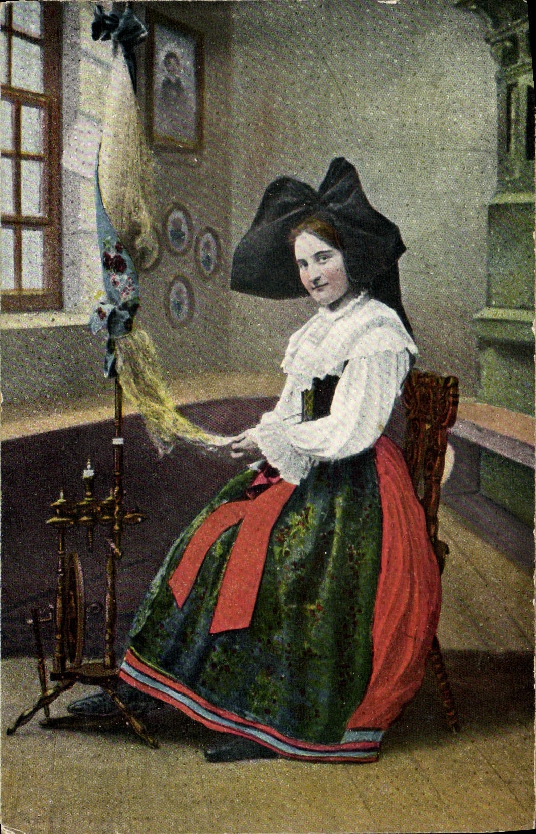 CPA Folklore Alsace Alsacienne 
