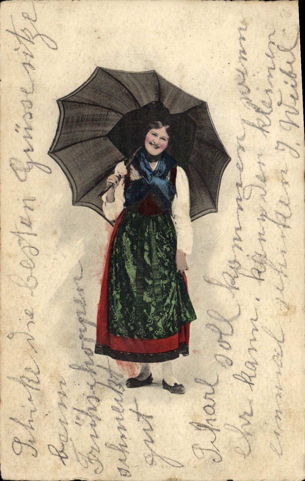 CPA Folklore Alsace Alsacienne 