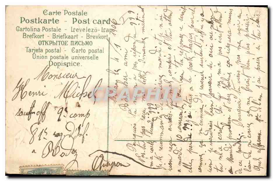 CPA Fantaisie Fleurs  — Rückseite