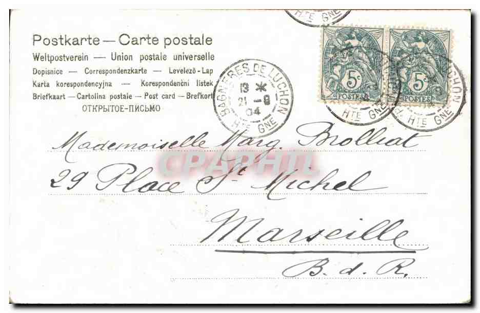 CPA Fantaisie Fleurs  — Verso