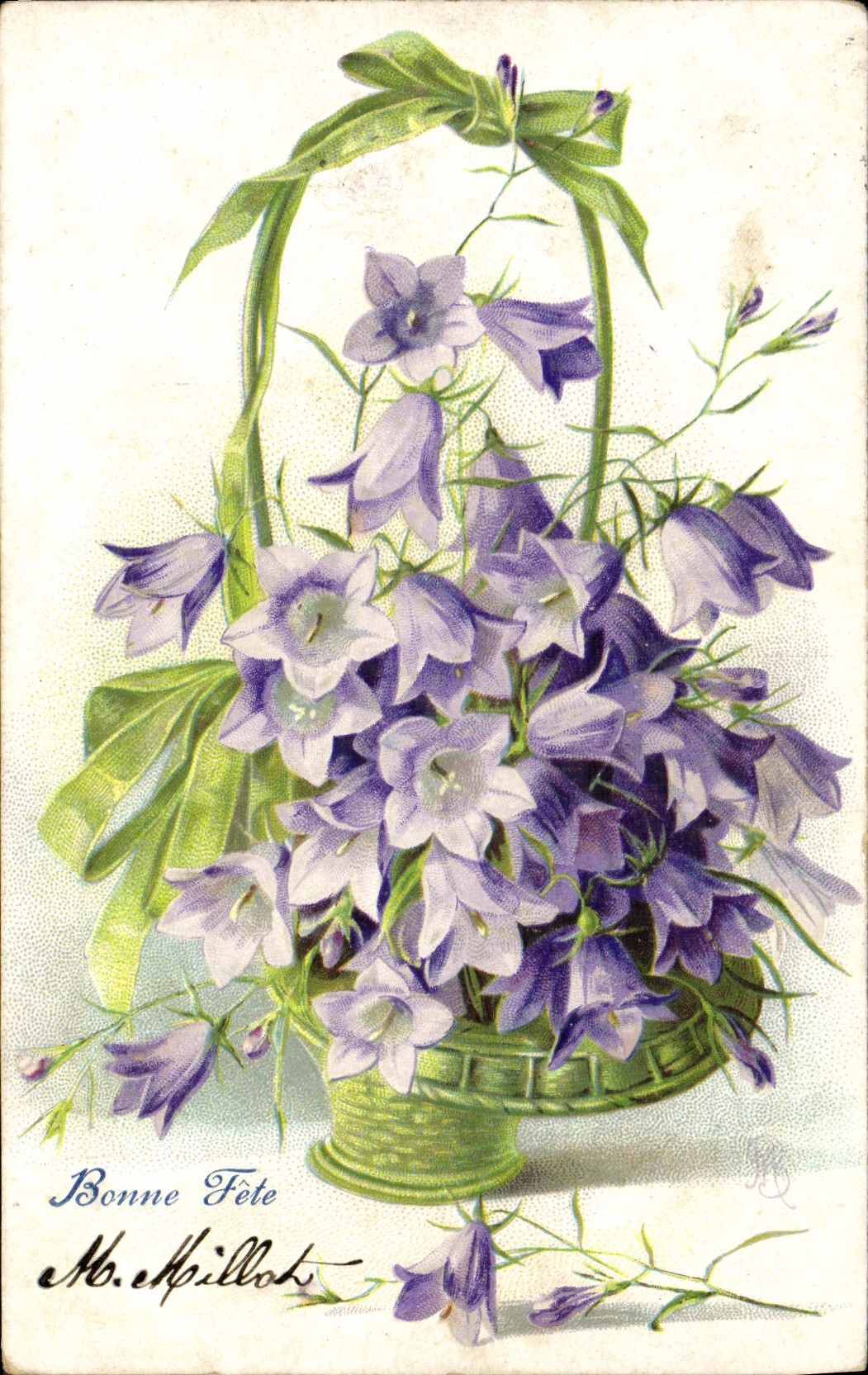 Bouquet de campanules — Bonne Fête — Mr. Spillot