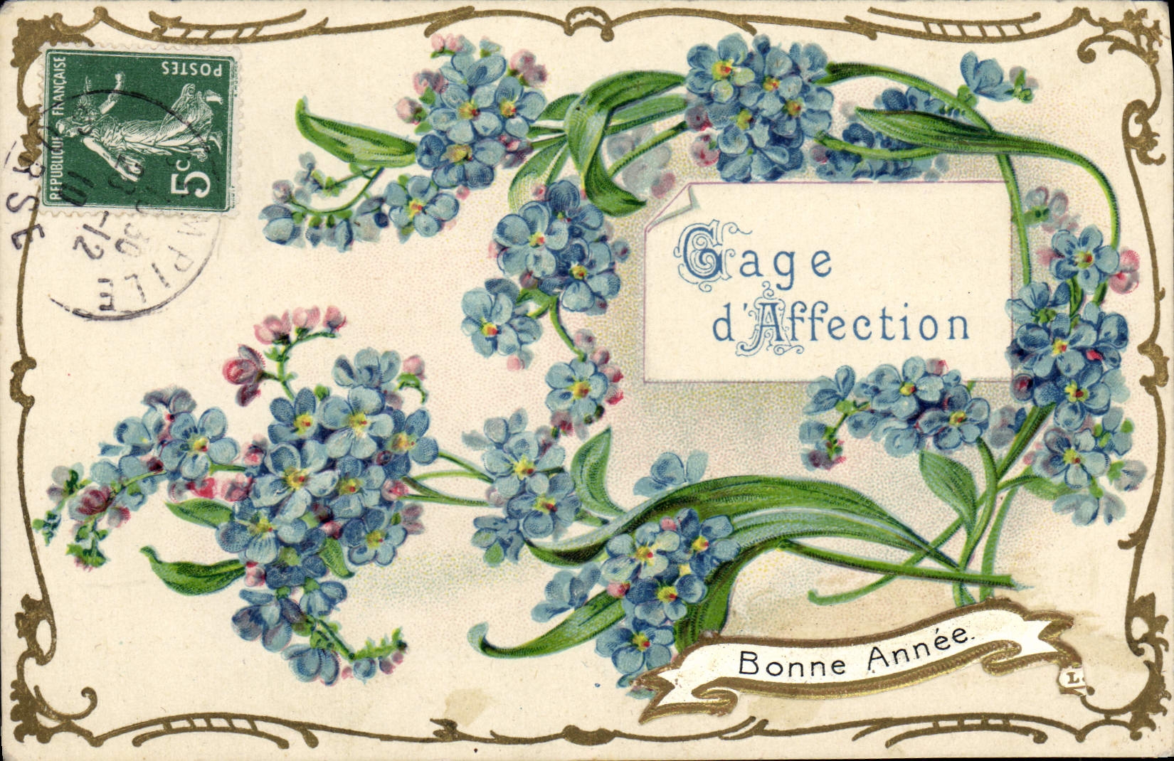 Fleurs d'oublie — Grâce d'Affection — Bonne Année — K. F. éditeurs, Paris, Série 1951