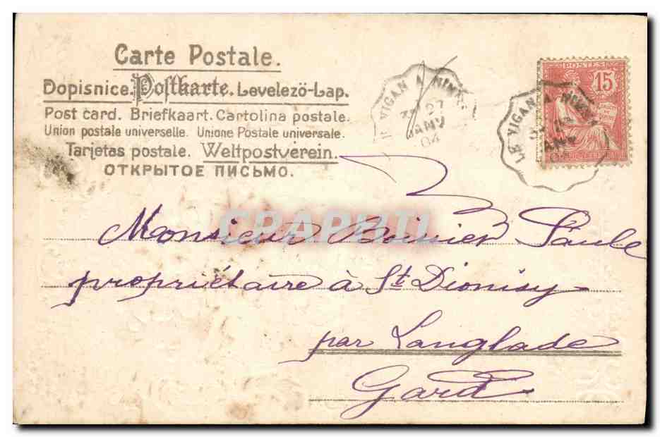 CPA Fantaisie Fleurs Colombes  — Rückseite