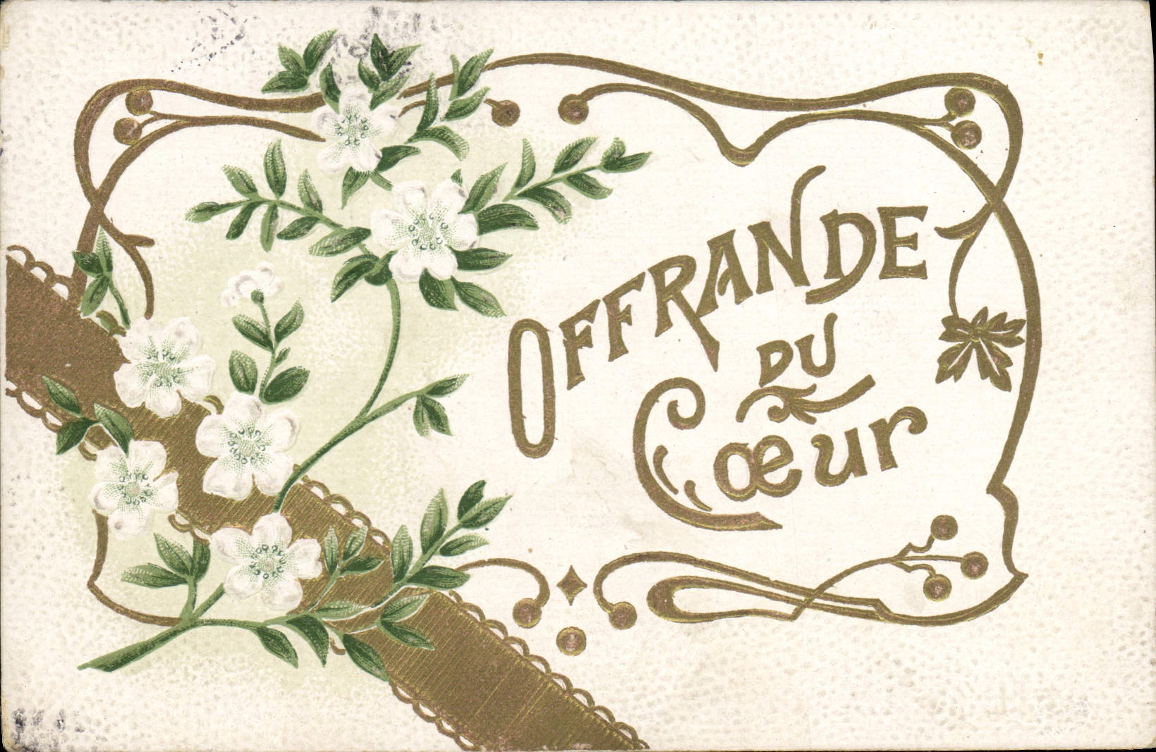 Offrande du Cœur — carte postale décorative — Fil à la Louve