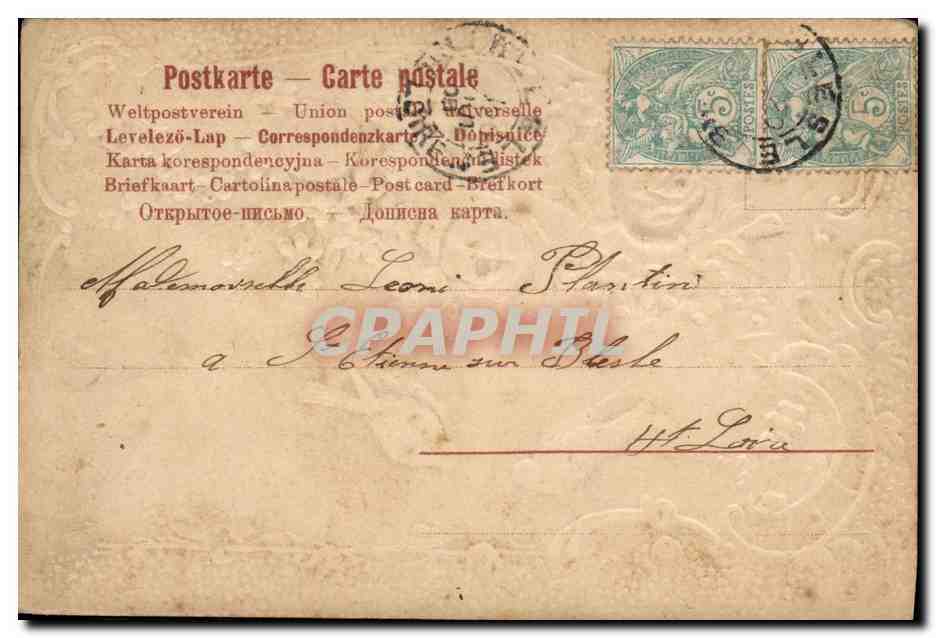 Bonne fête — roses et colombes — éditeur non visible — Verso