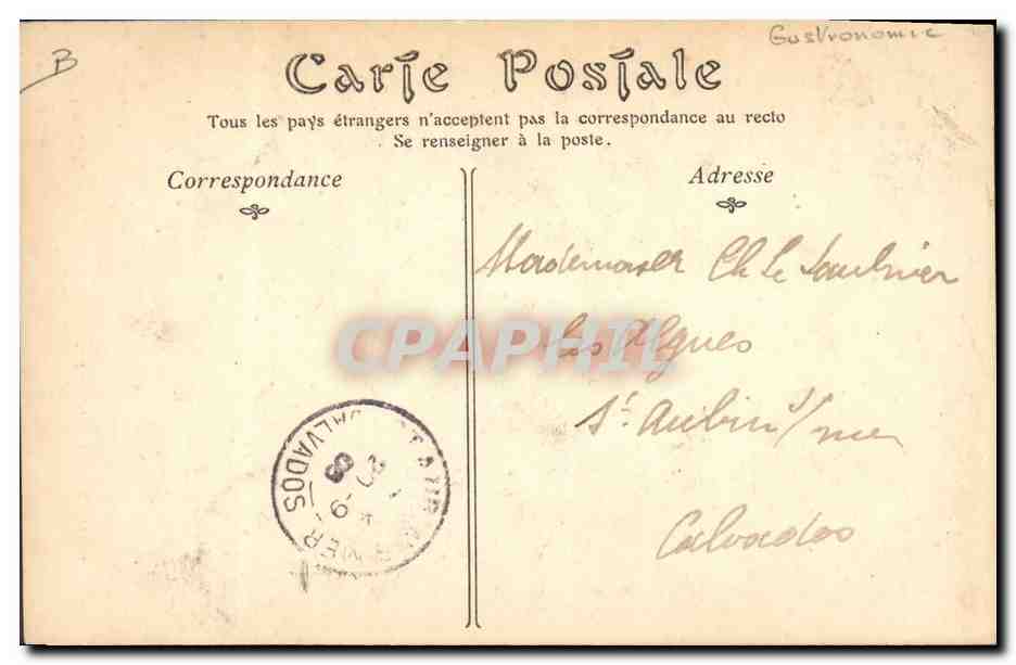 CPA Mont Saint Michel Enseigne de l'Hotel Poulard Aine par Wagner Robion Mere Poulard Cuisine  — Rückseite