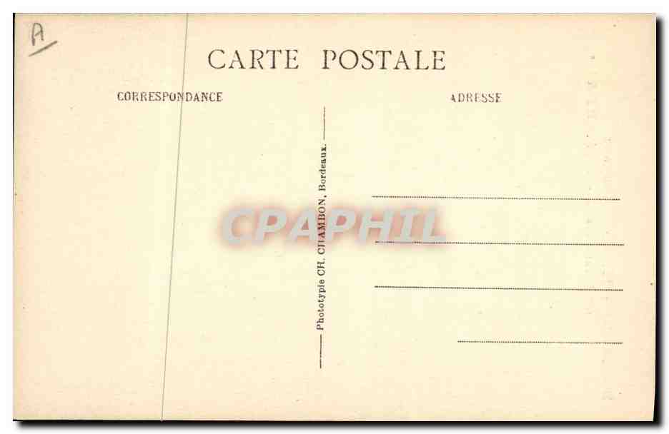 CPA Bordeaux Hotel Restaurant du Chapon Fin Sicart  — Rückseite