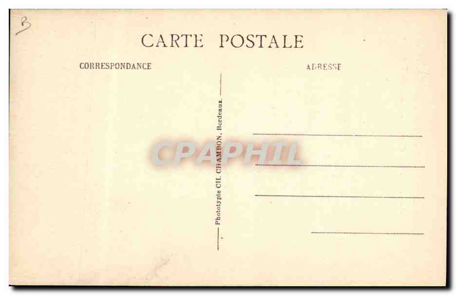 CPA Bordeaux Hotel Restaurant du Chapon Fin Sicart  — Rückseite
