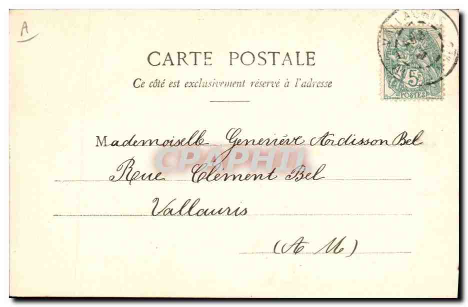 Femme en couronne de 1904 — phototypie A. Berement & Cie, Nancy — N° de série non visible — Reverso