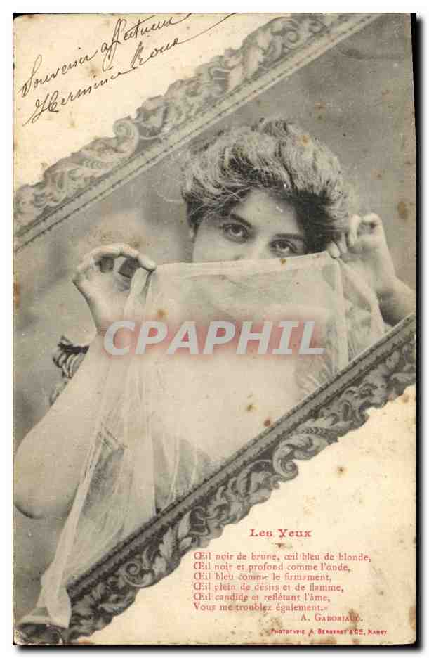 CPA Fantaisie Femme Les yeux