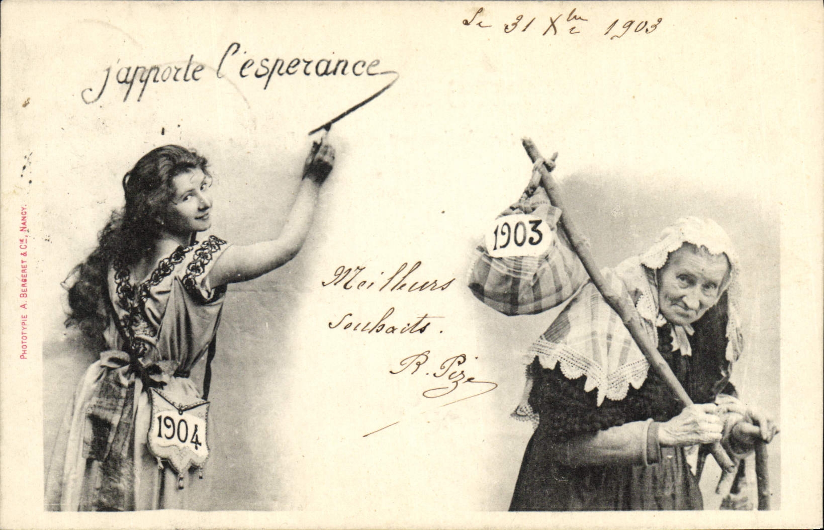 Je rapporte l'espérance — Soubraits — Phototype A. Béaeret & Cie, Nancy