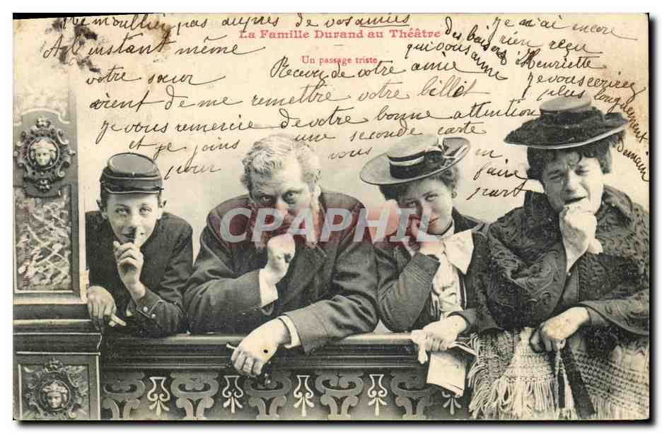 La Famille Durand au Théâtre — Un passage triste — CPAPHIL