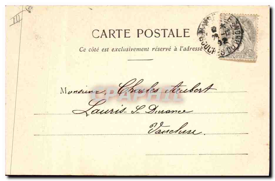 Le Noël du Petit Ramoneur — Poème et signature de Marcel Houjan — Phototypie A. Bergisch et Cie, Nancy — Verso