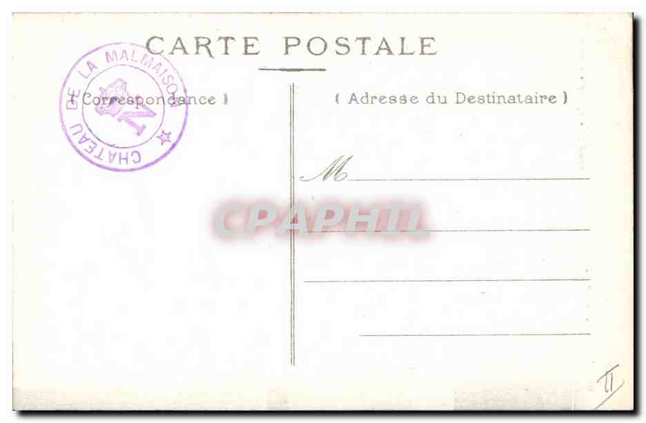 Berceau du Roi de Rome — Château de la Malmaison — Marquise d'Épinal — Verso