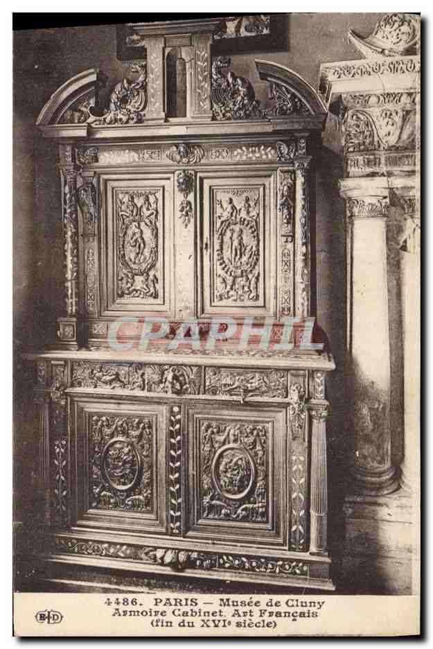 CPA Paris Musee de Cluny Armoire Cabinet Art Francais 