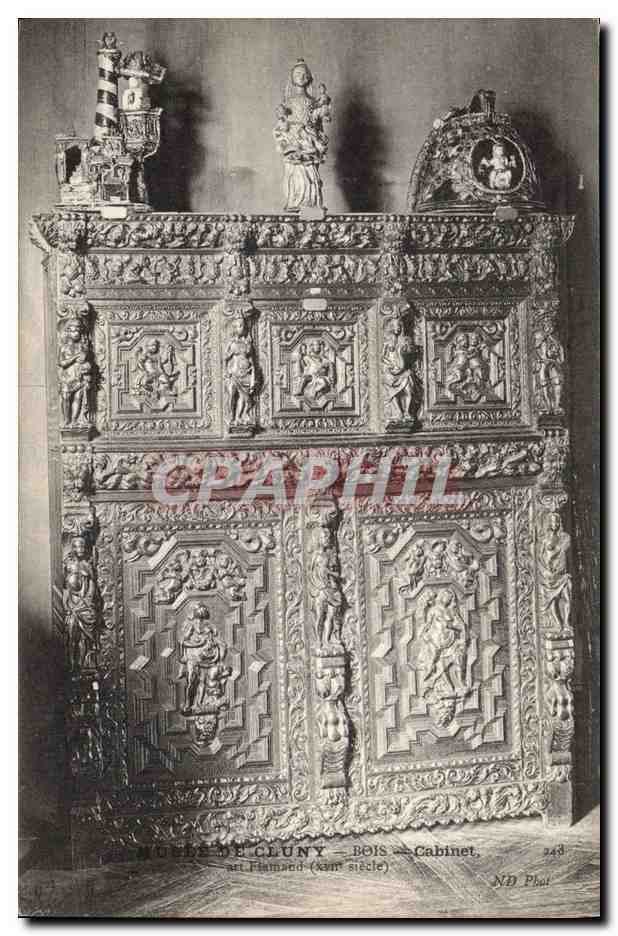 CPA Musee de Cluny Paris Bois Cabinet Art Flamand 