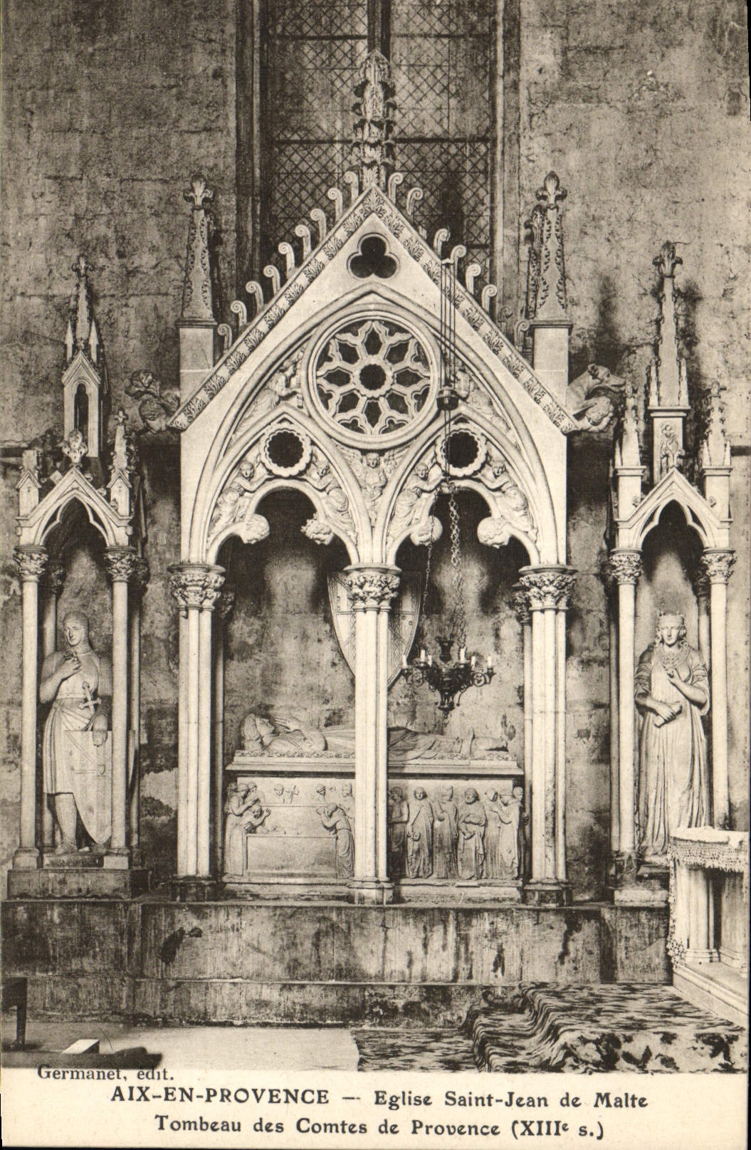 CPA Aix en Provence Eglise Saint Jean de Malte Tombeau des Comtes de Provence 