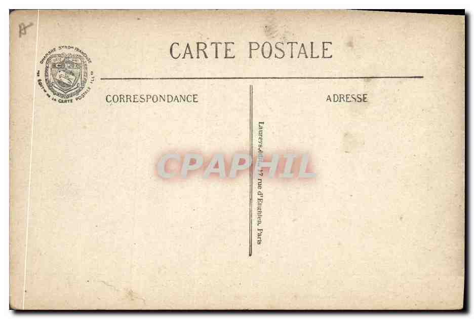 Funeral of General Gallieni — The Minister of War Reading His Speech — Visé Paris n° 1009 — Back