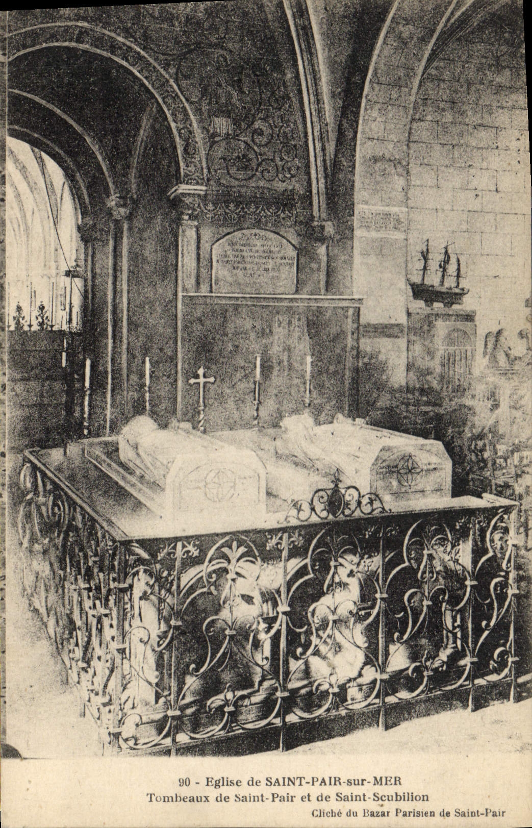 CPA Eglise de Saint Pair sur Mer Tombeau de Saint Pair et de Saint Soubillon 
